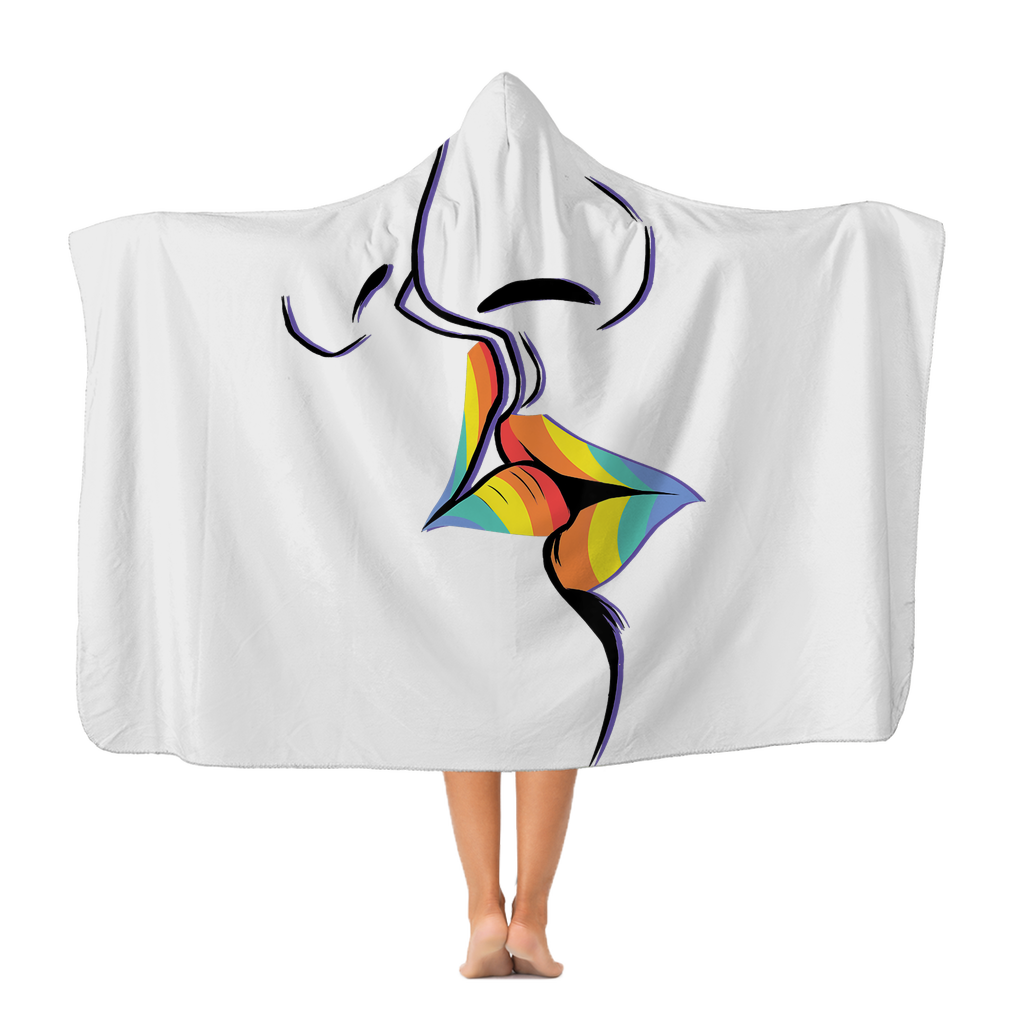 PRIDE KISS Premium Hooded Blanket