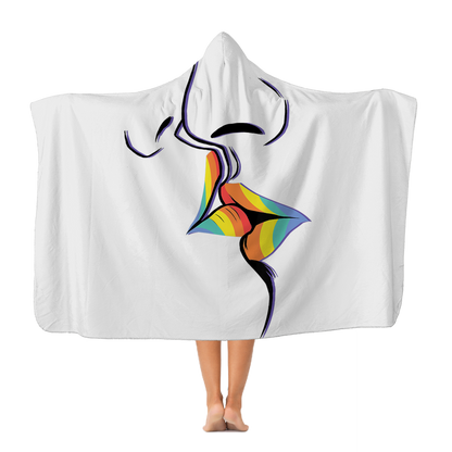 PRIDE KISS Premium Hooded Blanket