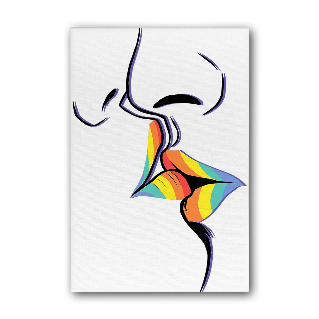 PRIDE KISS | LGBTQ Gifts | Wall Art