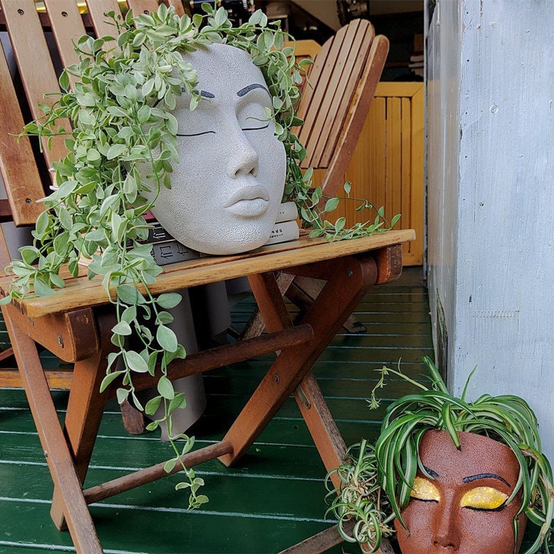 Plant Faces | Garden Decor | Home Decor | Garden Planter