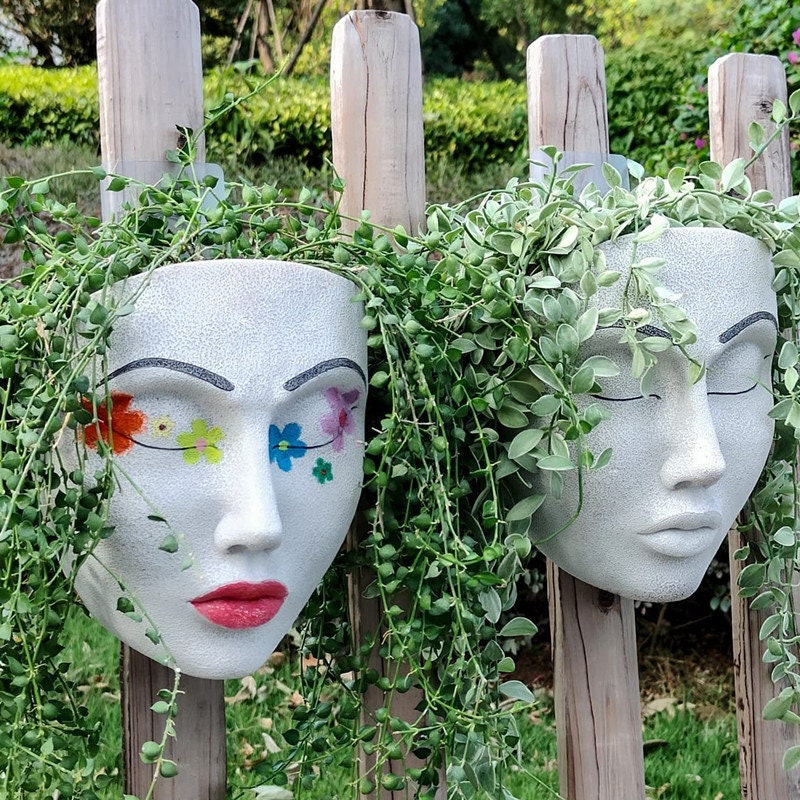 Plant Faces | Garden Decor | Home Decor | Garden Planter