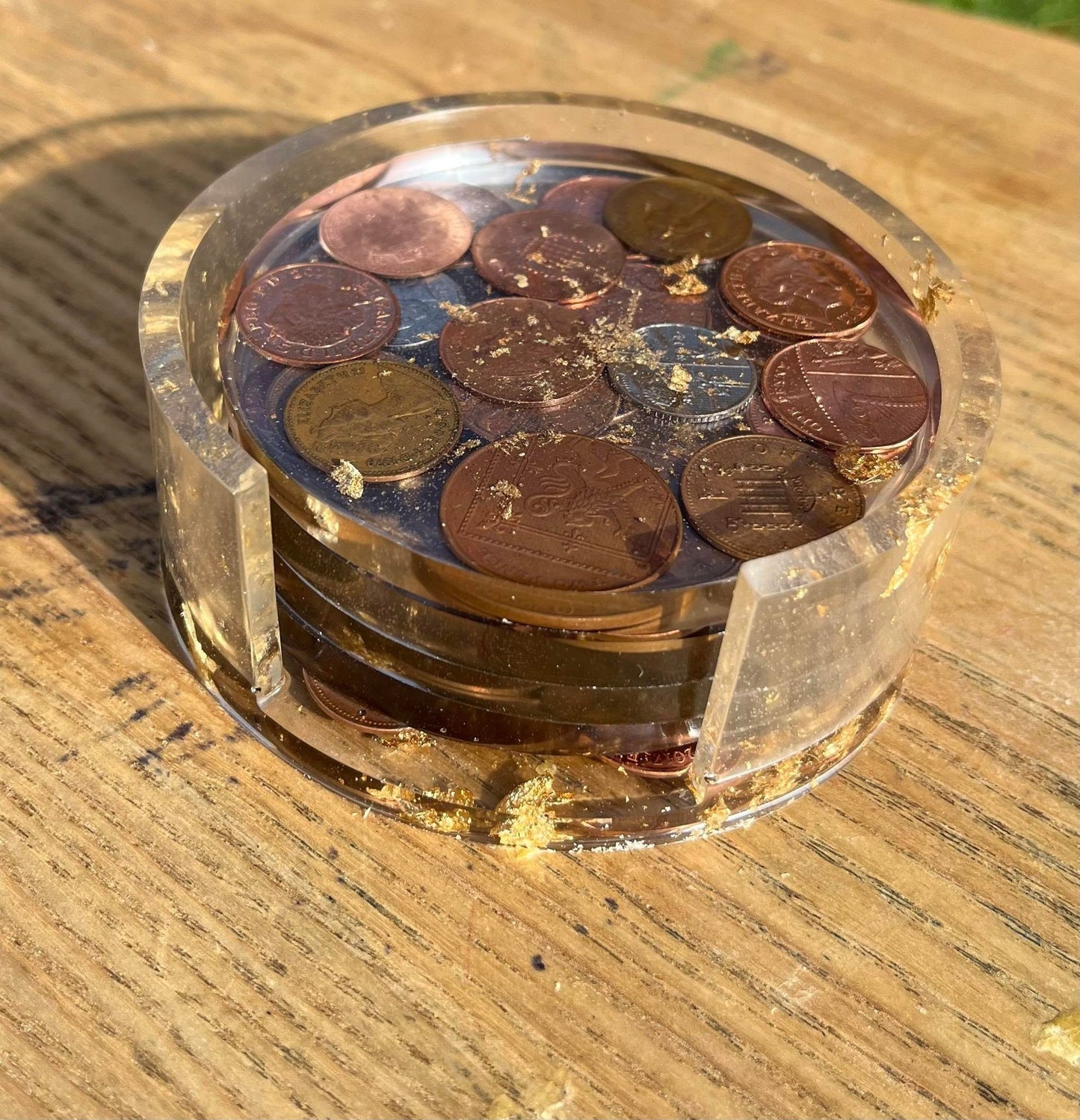 Old Coin Coaster Set